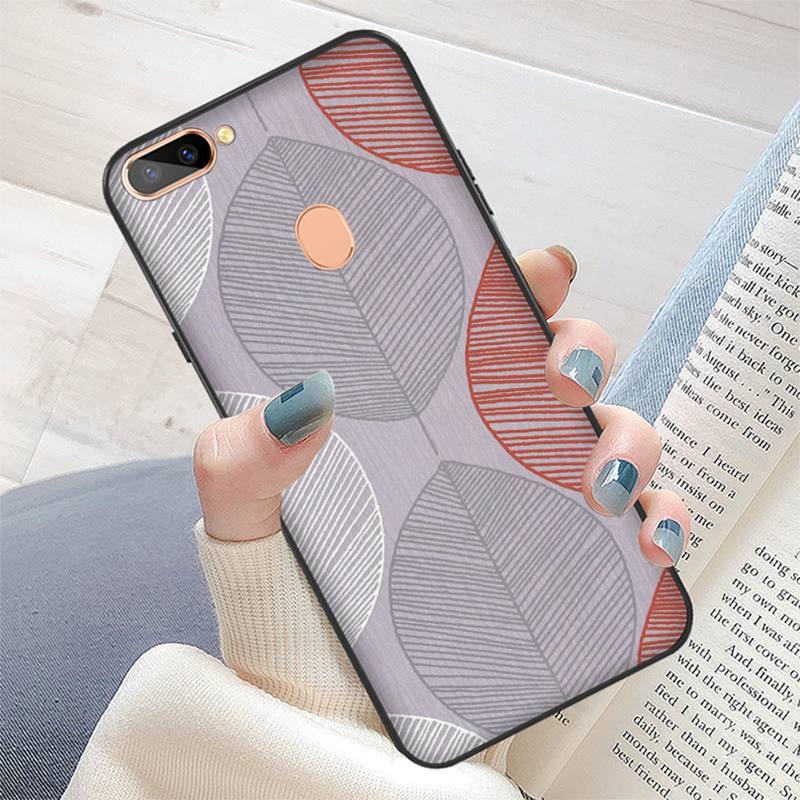 Vintage Leaves Pattern Phone Case for Redmi 8 9 9A for Samsung J5 J6 Note9 for Huawei NOVA3E Mate20lite Cover