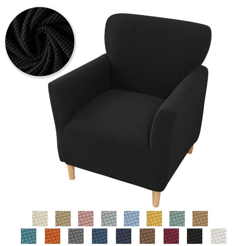 Scratch-Resistant Elastic High Back Sofa Slipcover with Single Armrest for Leisure Chairs