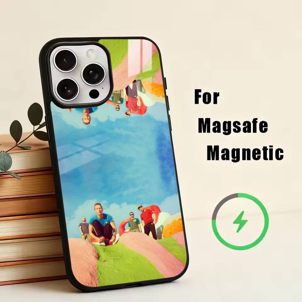 Band C-Coldplay Phone Case For iPhone17,16,15,14,13,12,11 Plus,Pro Magnetic with Magsafe Wireless Charging