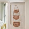 Practical Cotton Rope Hanging Fruit Baskets Handmade Simple 3 Tier Storage Bag Stylish Fruit Net Pocket for Home
