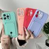 Push Card Slot Holder Wallet Phone Case For iPhone 15 Pro Max 14 Plus 11 12 13 Pro Max 7 8 Plus Shockproof Soft Matte Silicone Back Cover Bag
