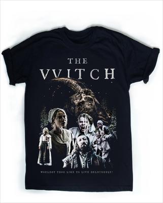 The VVitch Retro Folk Horror Movie T Shirt for Men Women Vintage Black Phillip Live Deliciously