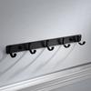 50CM Matte Black Double Towel Bars Bathroom Towel Hanger Space Aluminum Bathroom Accessories Towel Rack Towel Ring Toilet Brush
