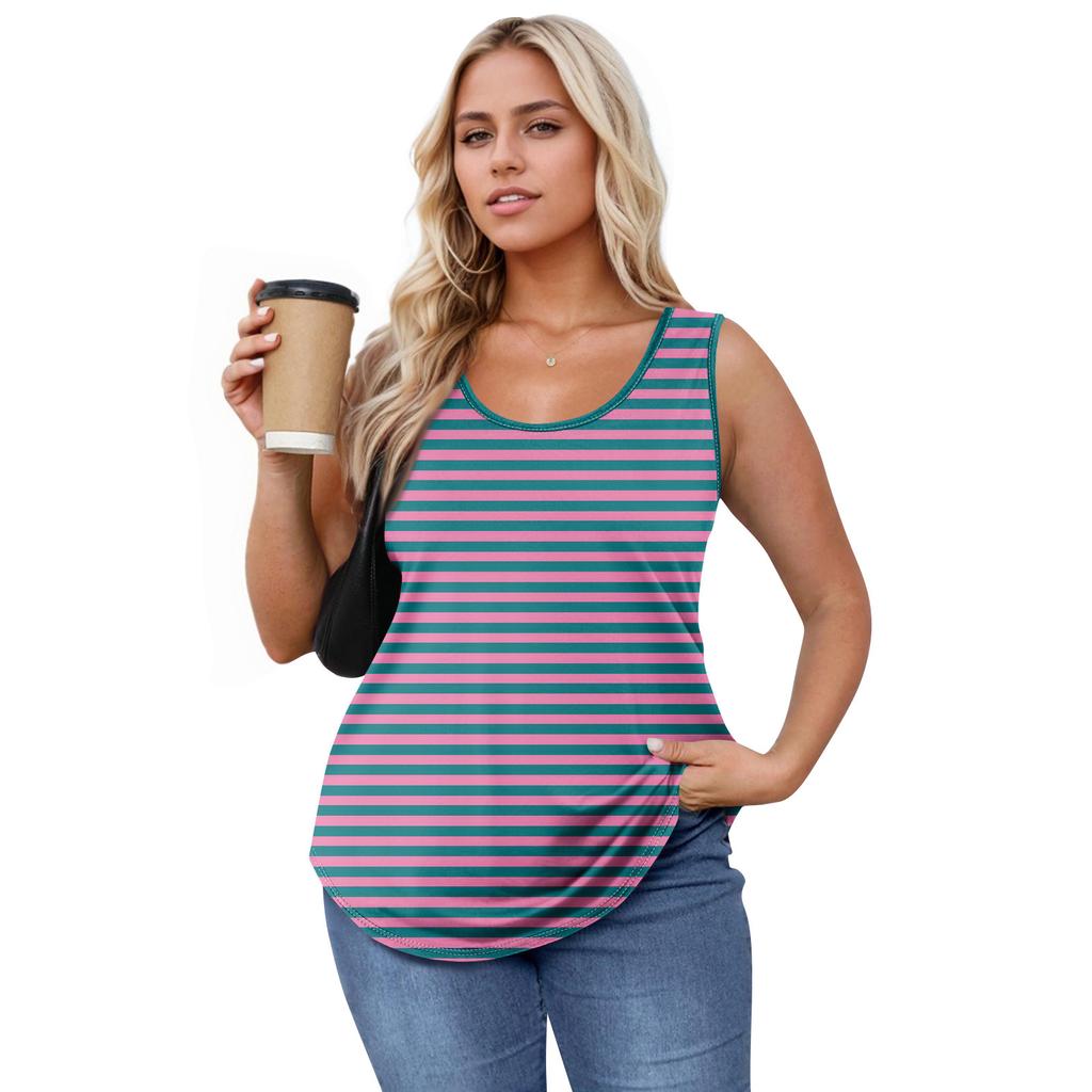 Women's Girl Tank Top Printing Casual  Top Tank Tops For Women Loose Fit Sleeveless Tops Flowy