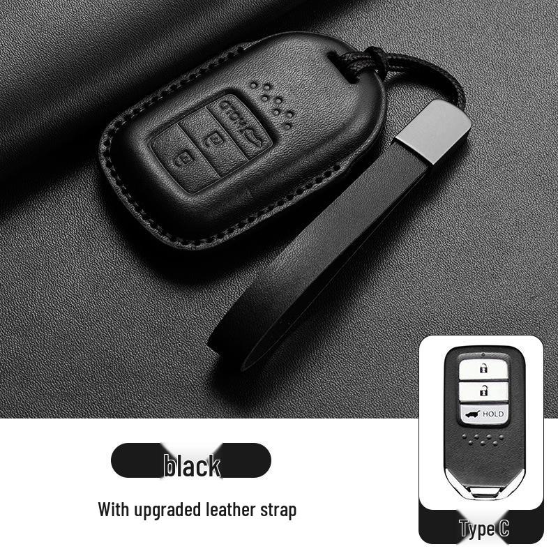 Stylish Key Cover for Eleventh Gen Civic, New CR-V, Accord, XR-V, Crown, HR-V, Xingge, and Haoying - Brown