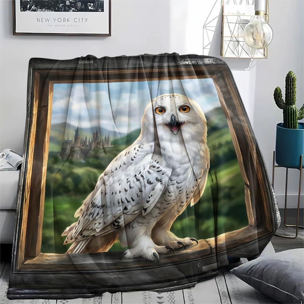Window animals Print Flannel Blanket,High quality Comfortable for All Seasons,Home Decor,Warmth and Comfort,Perfect for Christmas Gifts