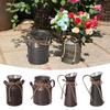 Жестяное ведро для цветов, балконный цветочный горшок, металлическая ваза для цветов, переносной винтажный железный цветочный горшок
