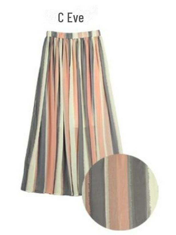 Лето 2023 года, японская полосатая юбка А-силуэта