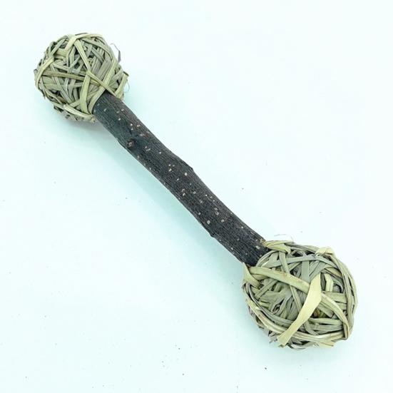 Игрушка-грызунок для хомяка Высокая прочность Натуральный материал Уход за зубами Экологичный Многоцелевой Устойчивый к укусам Травяной Кролик Хомяк Игрушки-грызунки для домашних животных Зубы питомца