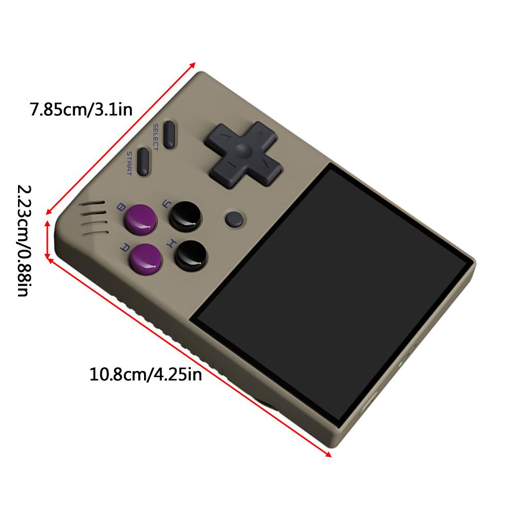 Mini Plus Handheld Game Console Mini+ 3.5-inch IPS Screen  Grey with 128GB TF Card