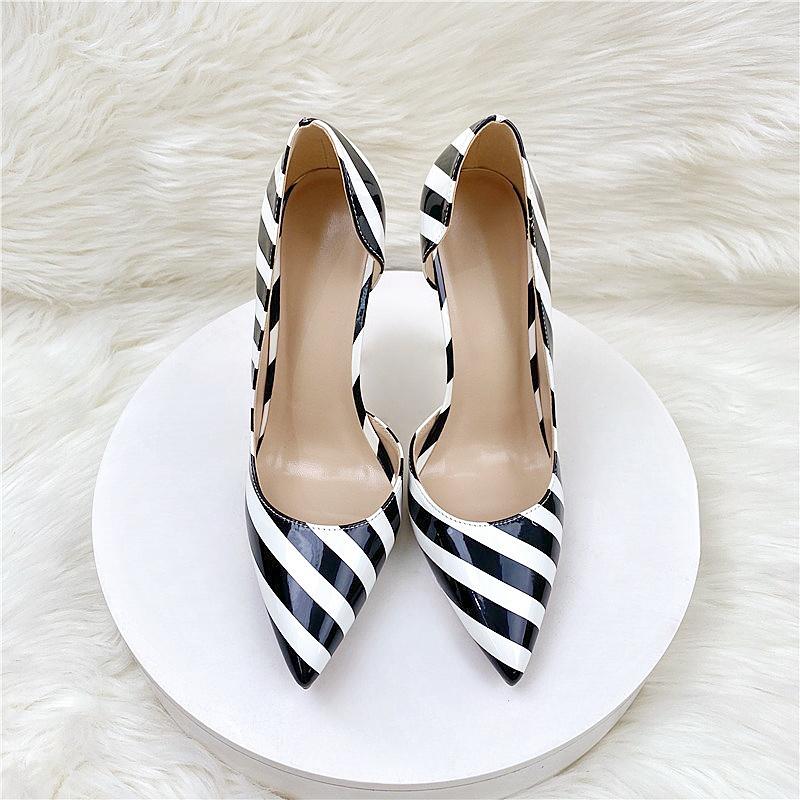 Модные женские туфли-лодочки с зебровым принтом, туфли для платья, банкетные женские туфли на высоком каблуке