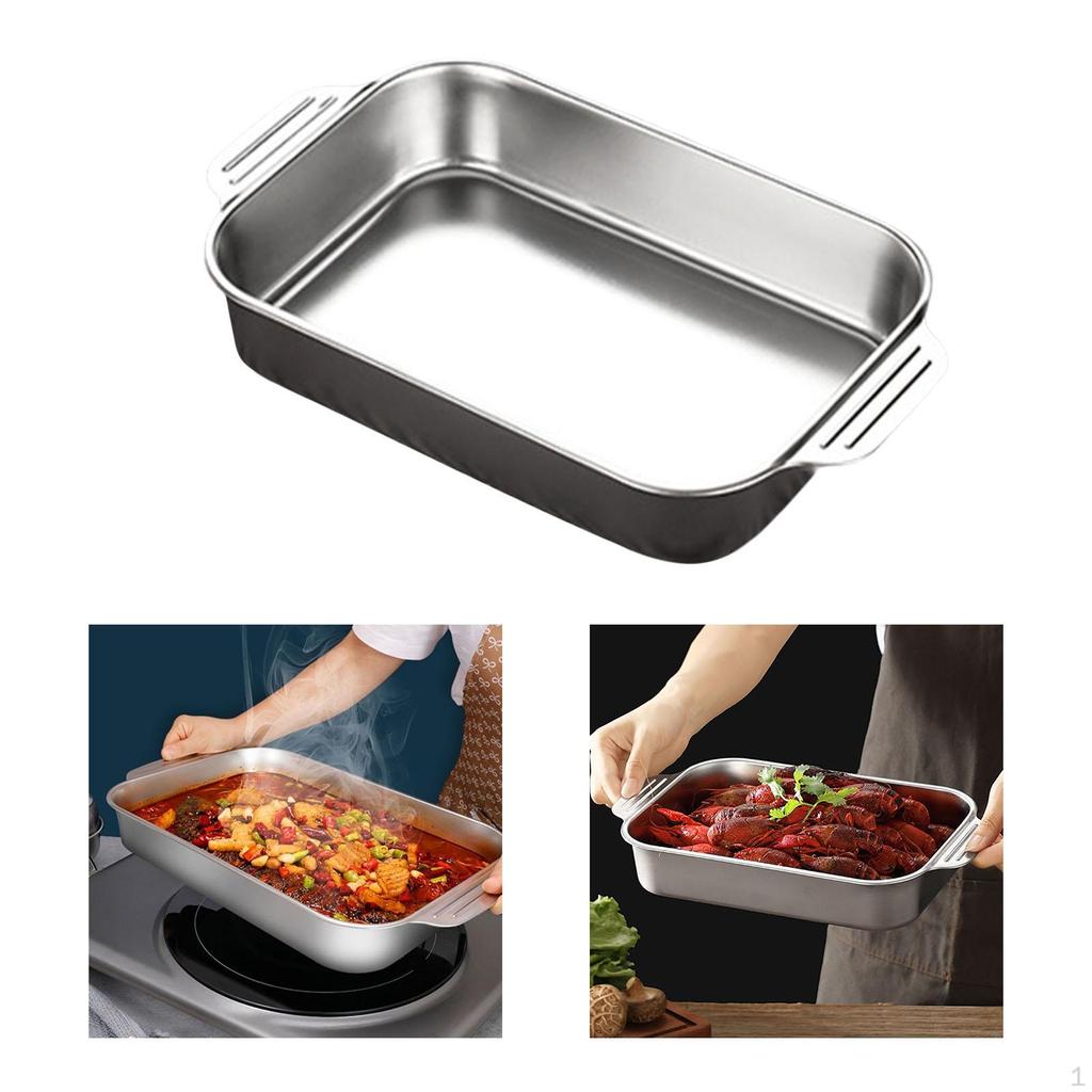 Сковорода для жарки рыбы, прямоугольная с ручками, матовая поверхность, изысканная поделка, прочная ржавчина