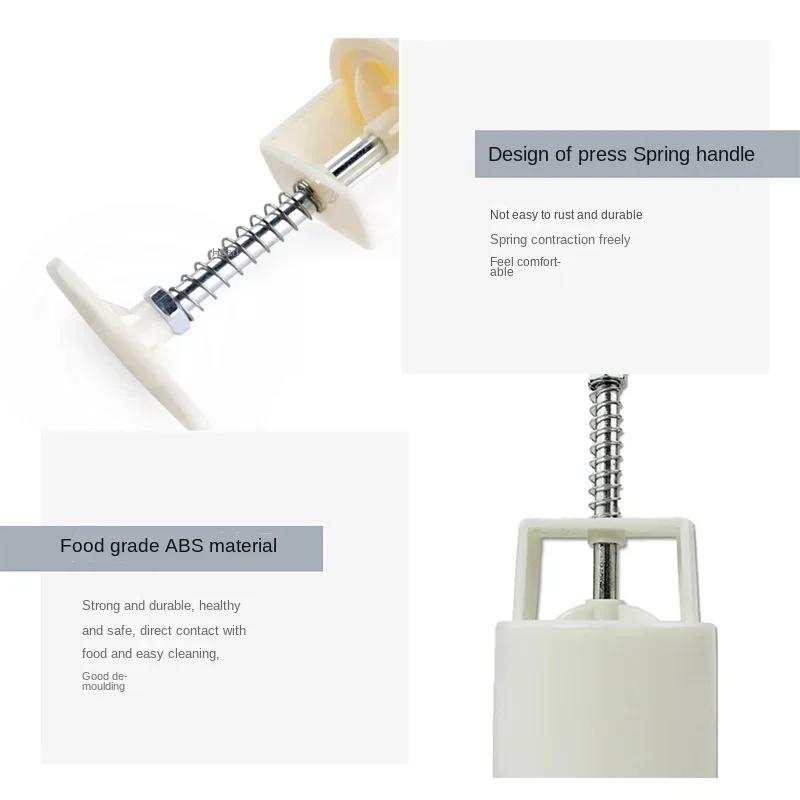 Форма для лунного пряника Лист лотоса с восемью лепестками 50-65 г Китайский стиль Лунный пряник из маша Ручной пресс Форма для выпечки и десерта Пластиковые инструменты