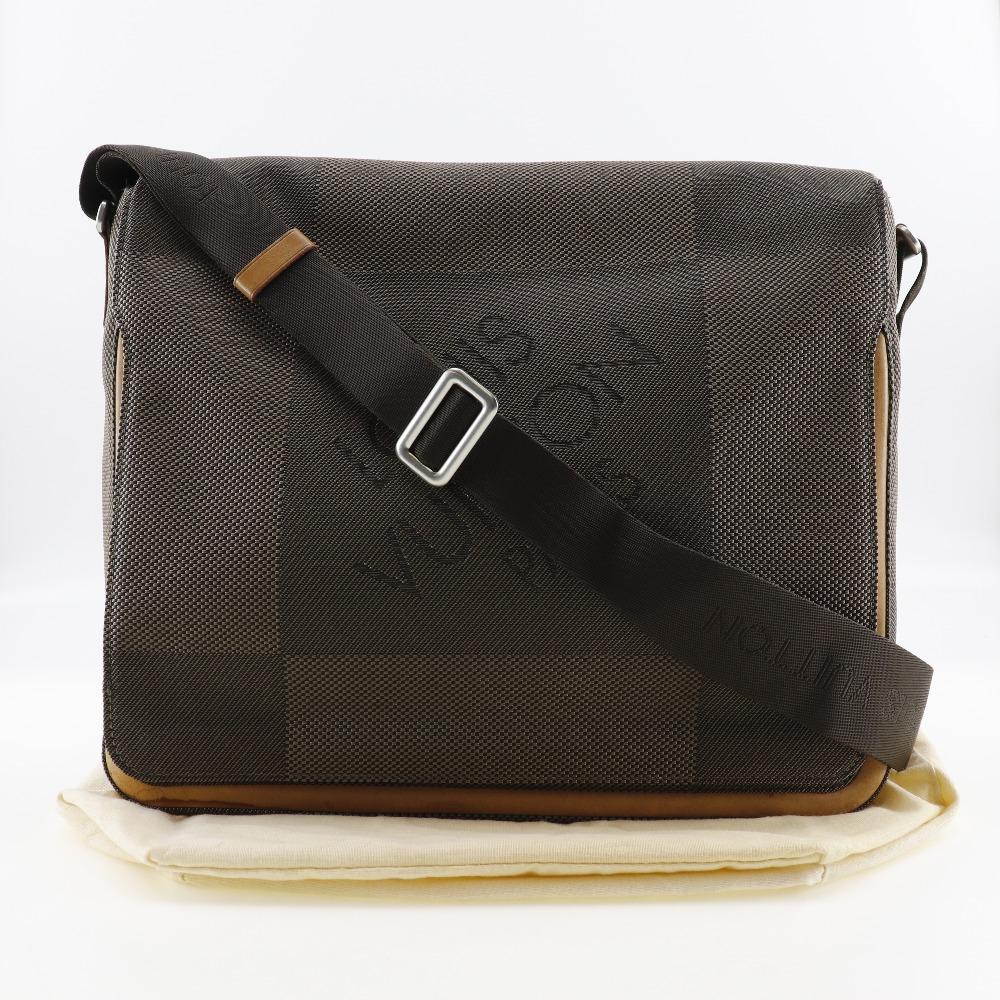 Louis Vuitton Сумка через плечо Messager M93030 Цвет Tail Brown Материал Damier Jean Canvas мужская Б/У