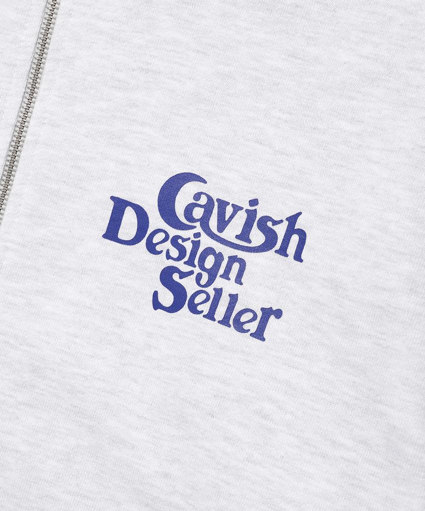 Толстовка на молнии с логотипом продавца Cavish, светло-серая(Cv2Fsum480A)