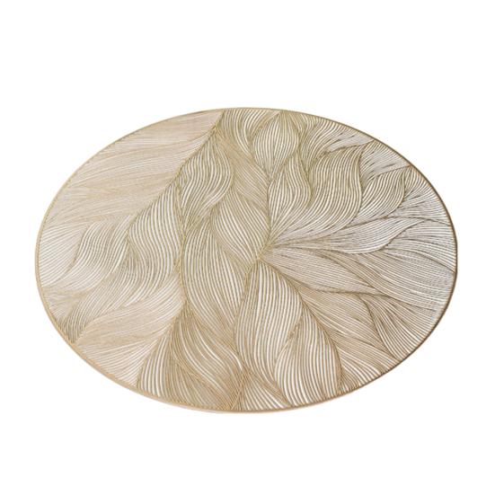 Подставки для столовых приборов Коврики для круглых столов ПВХ Водонепроницаемая подушечка для чайника Цветочная текстура Коврики для столовой Жаростойкие подставки Износостойкие кухонные принадлежности для использования в помещении