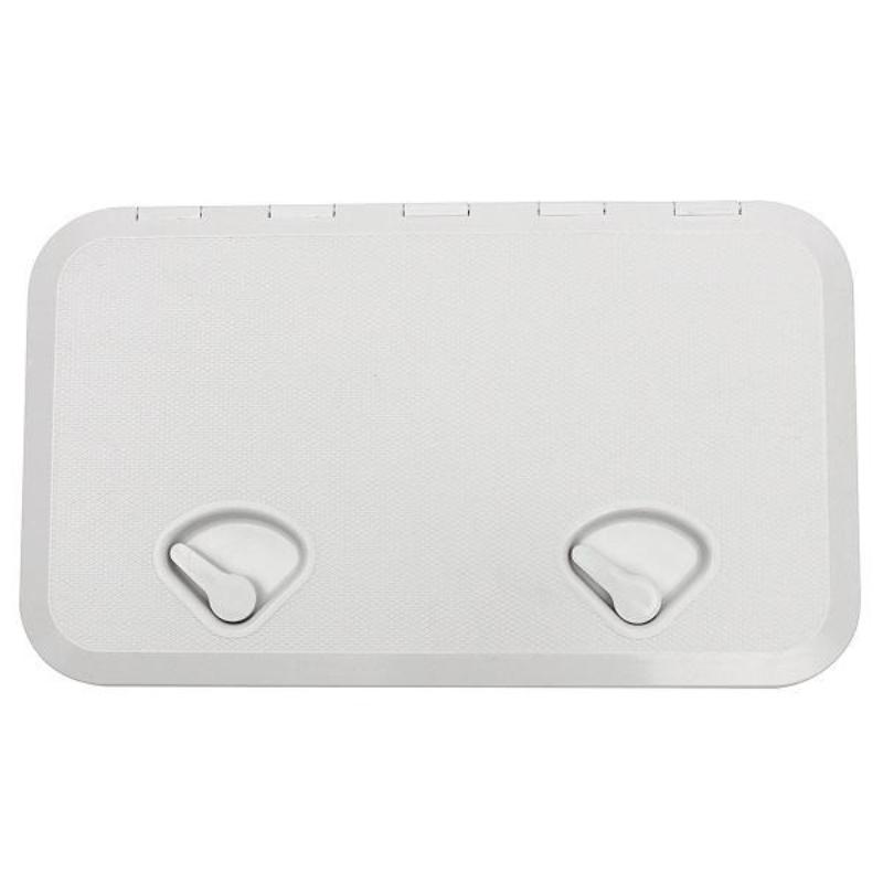 Compartment Access Hatch Plate White Inspection Yacht Cover RV Ship Part White Plastic Watertight Marine Boat Caravan Deck 23.86x13.90""
