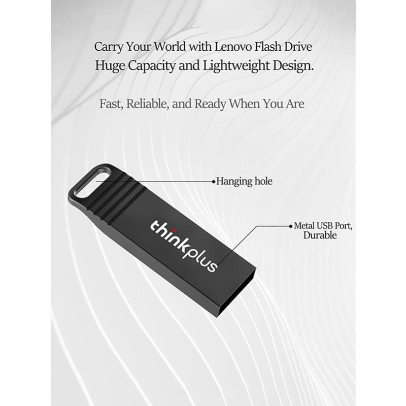 Портативный металлический USB-флеш-накопитель, ударопрочный диск thinkplus u usb2.0 u Lenovo 8 ГБ/16 ГБ/32 ГБ/64 ГБ небольшого размера MU221