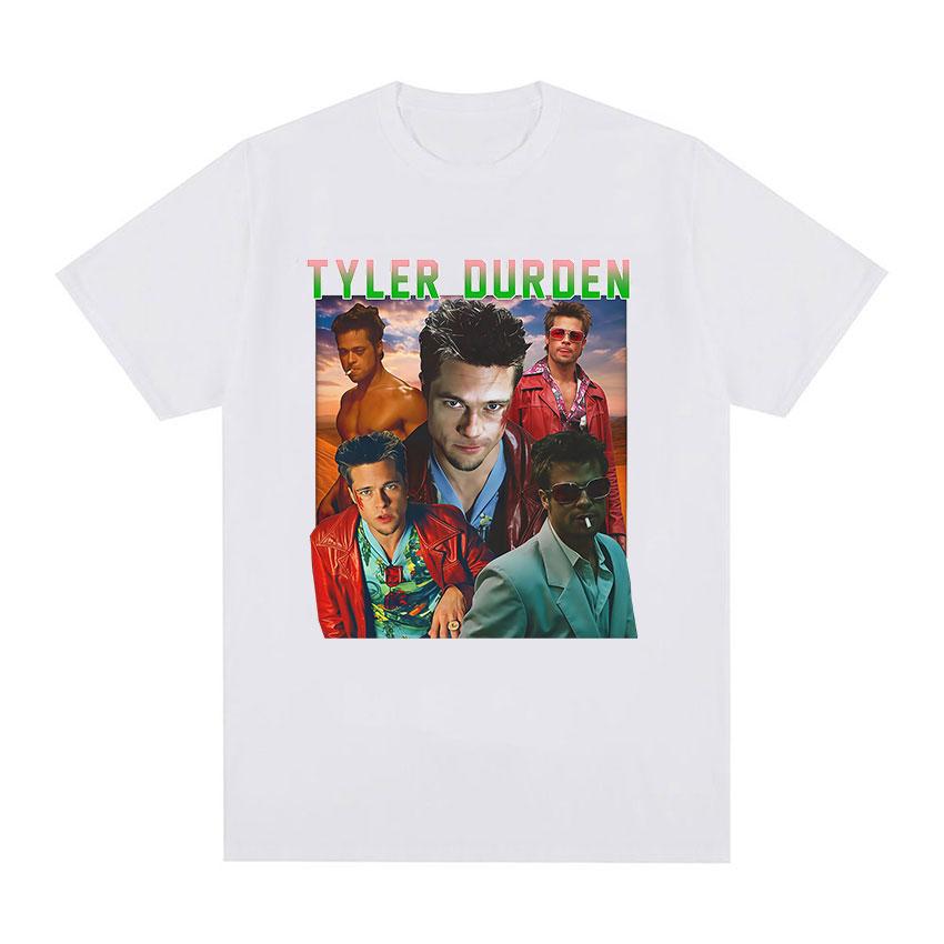 Tyler Durden Винтажная Графическая Футболка Женская Готическая Мода Футболки с Коротким Рукавом Повседневные 100% Хлопок Оверсайз Футболка Уличная Мода