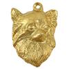 Chihuahua Long-haired - Gilded Key Ring with Dog In Gift Box, Handbag Decoration, Luxury Accessory by Art-Dog Brand