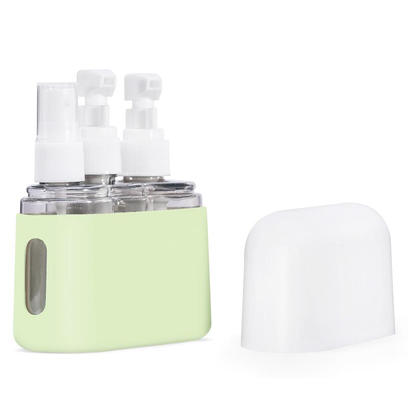 2/3/4-In-1 Travel Refillable Bottle Set Combination Liquid Lotion Shampoo Shower Gel Dispenser Empty Cosmetic Container Atomizer