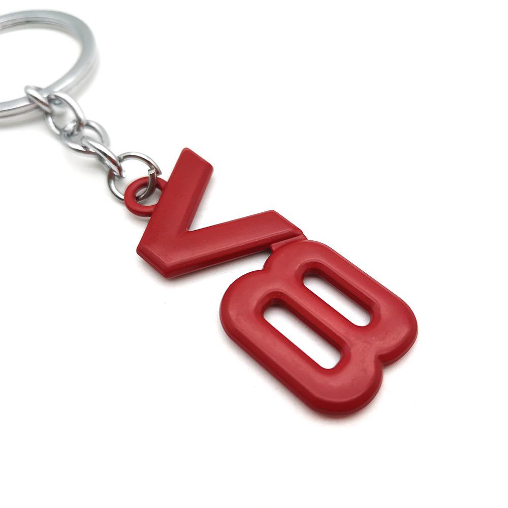 3D Metal V8 Logo Style Car Keychain Keyring Key Chain Ring Holder for Ford Jeep Dodge Toyota 4Runner LAND CRUISER Chevrolet
