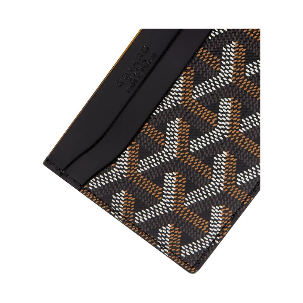 Goyard Кардхолдер Saint-Sulpice с геометрическим узором, напечатанный на холсте и телячьей коже, с цветовыми блоками, унисекс, цвет-1, цвет-2, цвет-3. STSULPPMLTY