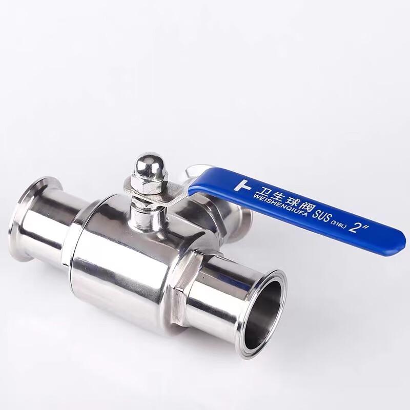 304 Stainless Steel Sanitary Quick-Install 3-Way Ball Valve