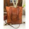 Women's Genuine Roomy Goat Leather Tote Shopping Handmade Bag