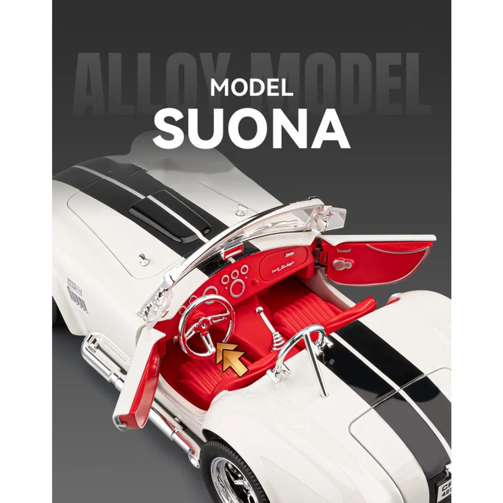 1/24 Ford Shelby Cobra 427 S/C Сплавная Модель Машинки Игрушка Литье под Давлением Звук и Свет Игрушки Машинки для Детей Транспортное Средство