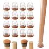 ALEBANA Silicone Chair Leg Covers, Scratch-Resistant, Thick Bottom, Compatible with Slanted Legs, Rounded and Square Legs, Universal Fit, 16-Pack (Sma