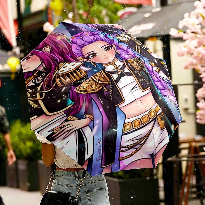 Girl group Print Umbrella Automatic Opening/ Closing - Portable Foldable Design - Daily use for Travel/Outdoor - Gift for Birthday