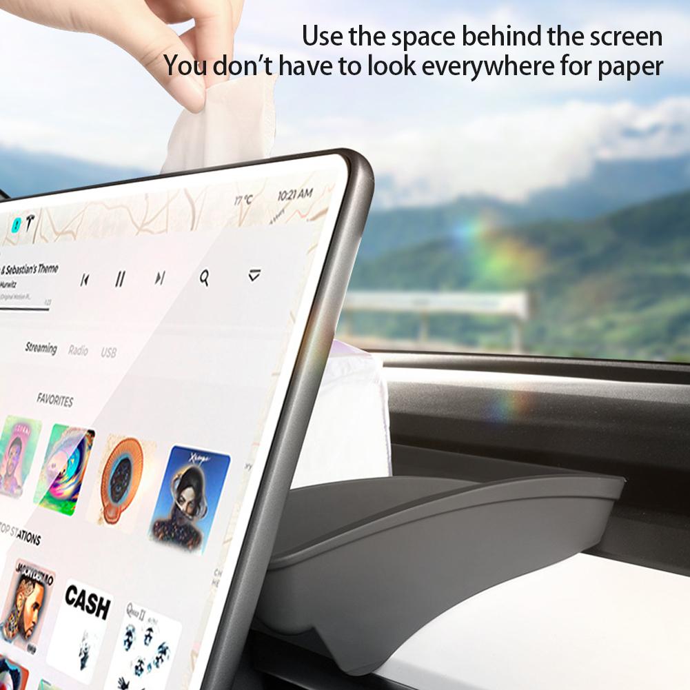 Автомобильный удобный органайзер, нескользящая центральная консоль, экранная салфетка, скрытая коробка для хранения ETC, аксессуары для Tesla Model 3 Model Y