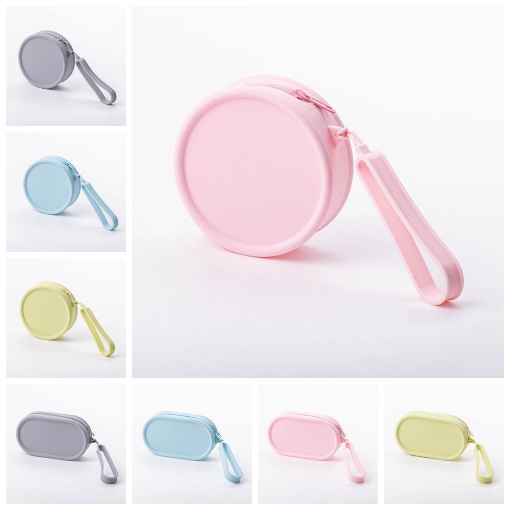 Korean Style Silicone Cosmetic Bag Zipper Make Up Pouch Bag Small Pouches Bag Organizer  Outdoor