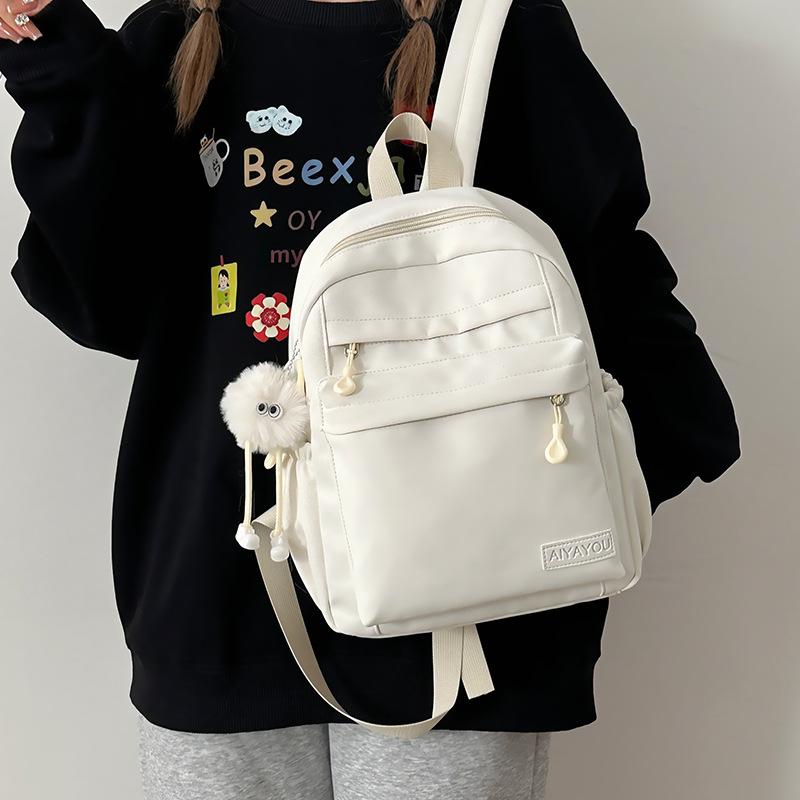 Повседневный кампус однотонный школьный рюкзак для старшеклассника новый маленький свежий нейлоновый дорожный рюкзак для улицы