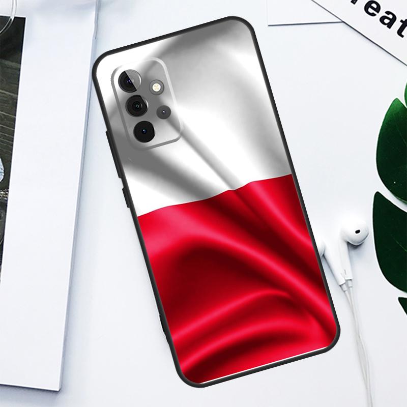 Poland Flag For Samsung Galaxy A52 A22 A32 A54 A34 A14 A55 A35 A15 A53 A33 A13 A05 A06 A16 Phone Case