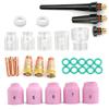 31PCS For WP-17/18/26 TIG Welding Torch Gas Lens #12 Glass Cup Kit Parts