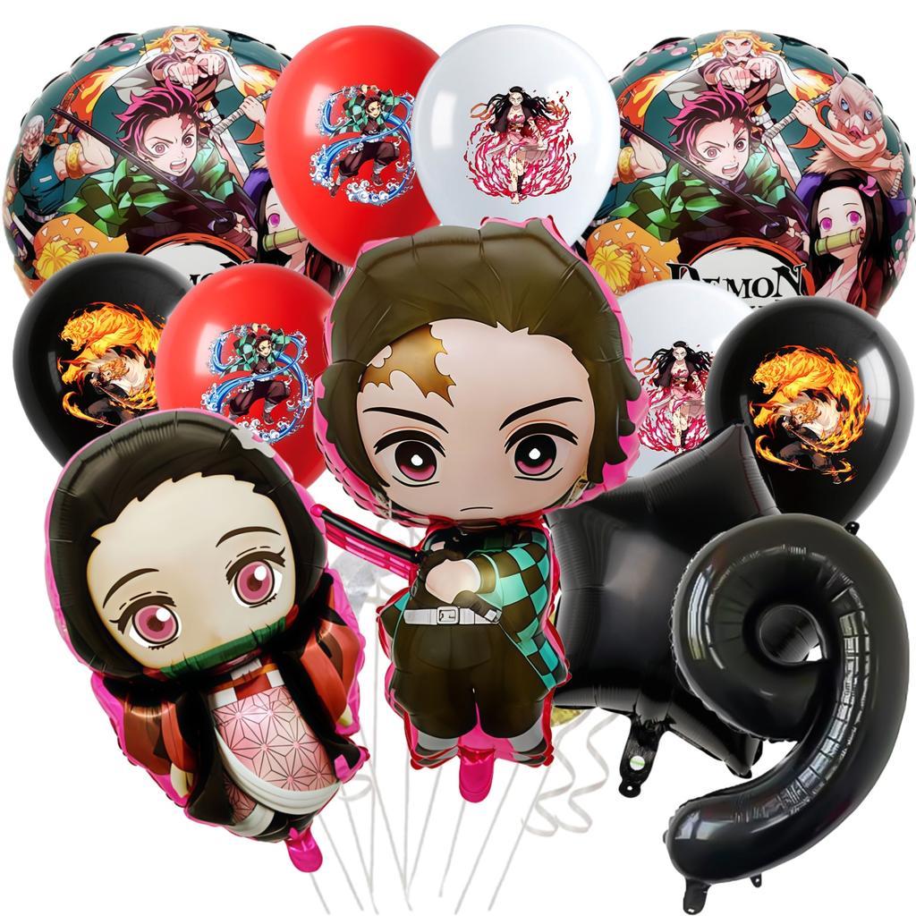 Anime Demon Birthday Party Decoration Disposable Tableware Plate Tablecloth Cup Napkin Baby Shower kids Party Favors Supplies