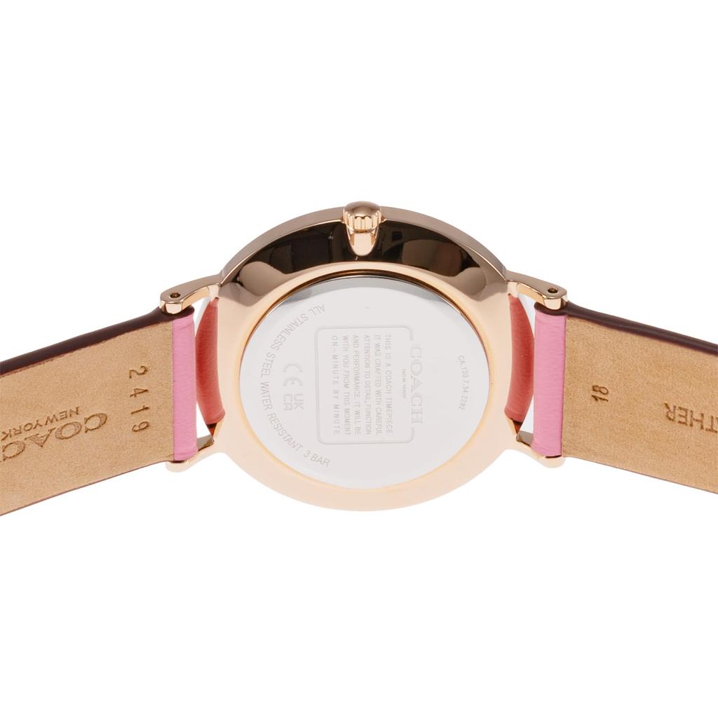 Часы PERRY Silver Dial Quartz Daily Waterproof Mineral Glass 36mm 14504135 Pink [Coach] Женские [Товар]