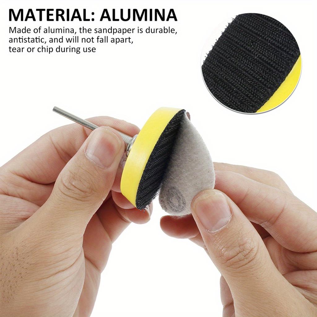 244pcs/set 2-Inch Alumina Sanding Disc Pad with Quick Change System - Includes 80-3000 Grit Sanding Paper and Rotary Tool