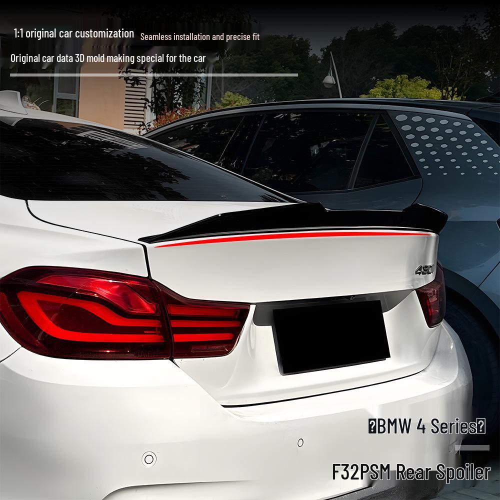 BMW 4 серии F32 (2013-2020) Задний спойлер в стиле PSM для 2-дверного автомобиля, Неразрушающая установка, Выдувное формование