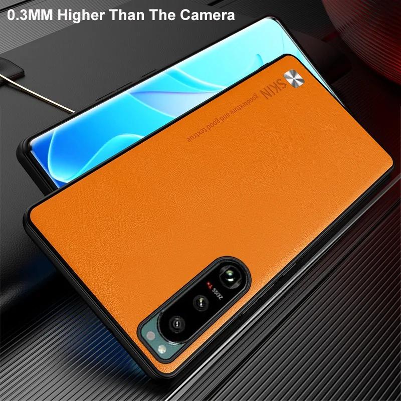 Роскошный чехол из искусственной кожи для телефона Sony Xperia 1 5 III, задняя крышка, матовый силиконовый противоударный защитный чехол для Sony Xperia5 III