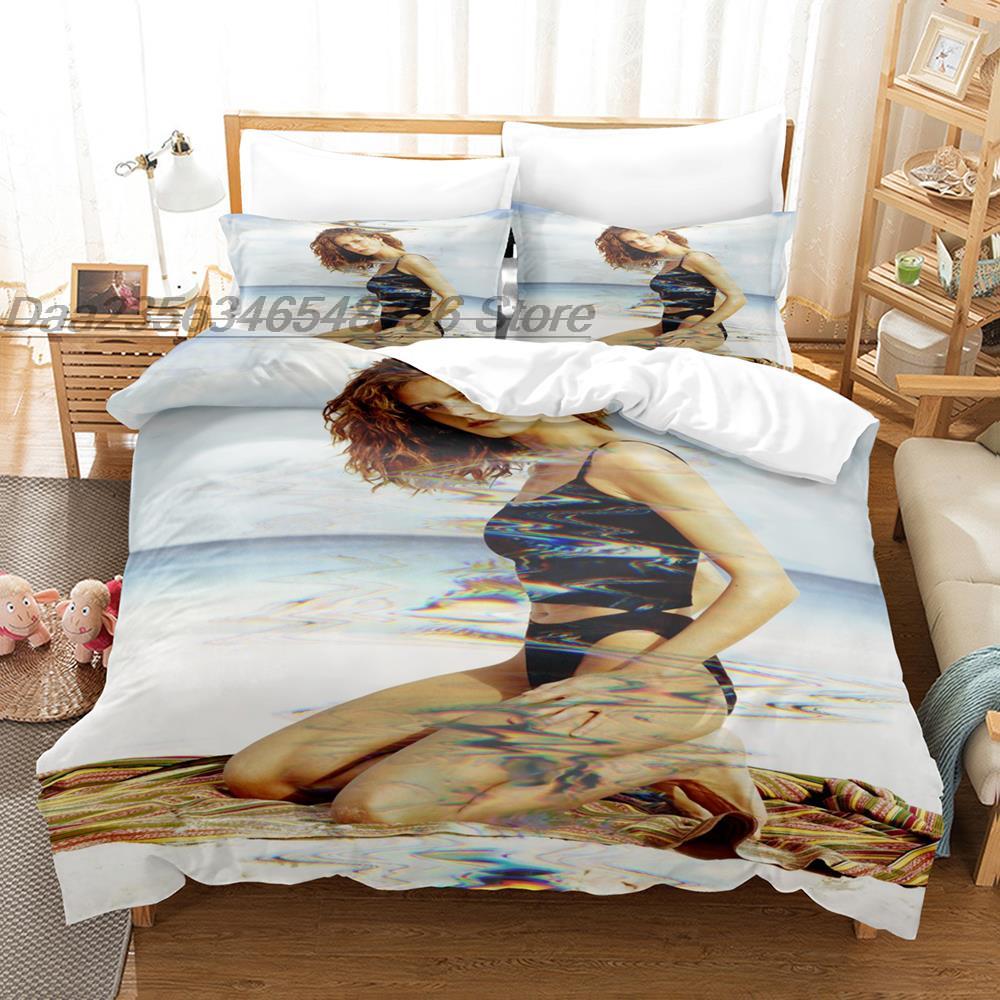 Коллекция постельного белья Bikini Gilr Односпальная, Полуторная, Двуспальная, Евро, King Size Коллекции одеял для спальни взрослых Каваий, Сексуальная, Большая грудь Camas