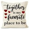 Live Love Every Moment Together Favorite Place Pattern Cushion Cover Suitable For Sofa Bedroom Car Pillow Cover