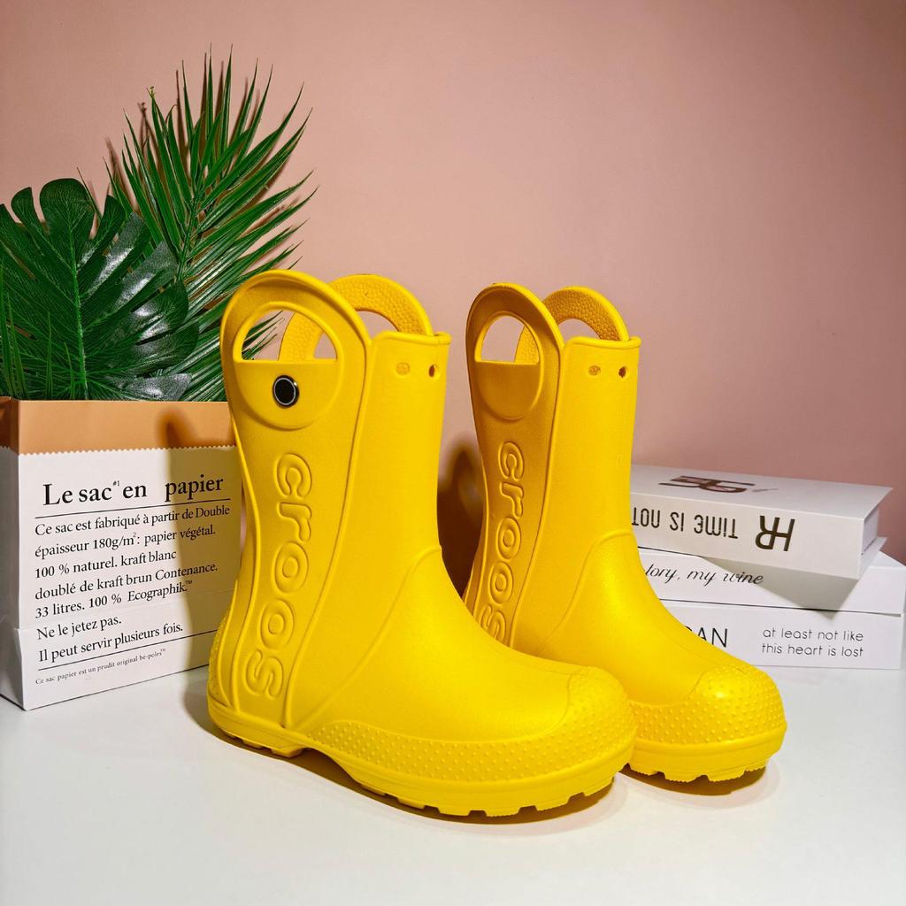 Детские непромокаемые резиновые сапоги до середины икры с нескользящей подошвой - Мягкая подошва для малышей