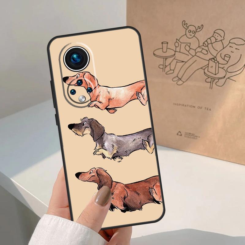 Cute Dachshunds For Honor Magic 7 Lite 5 6 8 Pro Case For Honor 400 200 90 70 50 X8c X8b X9a X9b X9c X9d Win
