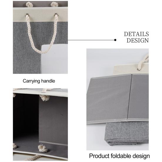 Ручка корзины Большая портативная хлопковая веревка Складная вместимость лестницы Прочная ткань с ковровым покрытием Деревянное покрытие