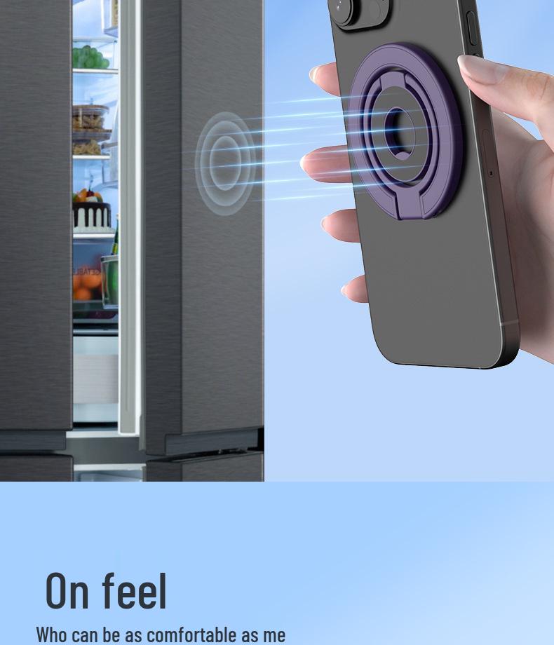 Foldable Magnetic Phone Holder Ring - Strong Grip for Hands-Free Use