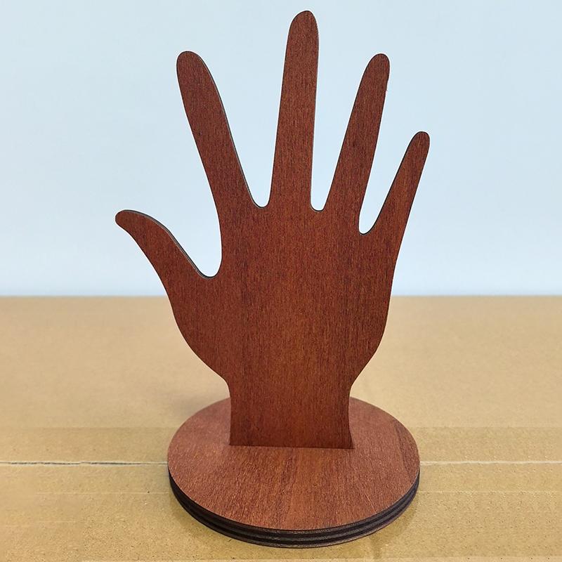 1 шт. стойка для ювелирных изделий в деревенском стиле, держатель для колец, ожерелье, держатель для хранения, ручная форма, съемный дисплей для браслета, деревянное украшение для рабочего стола