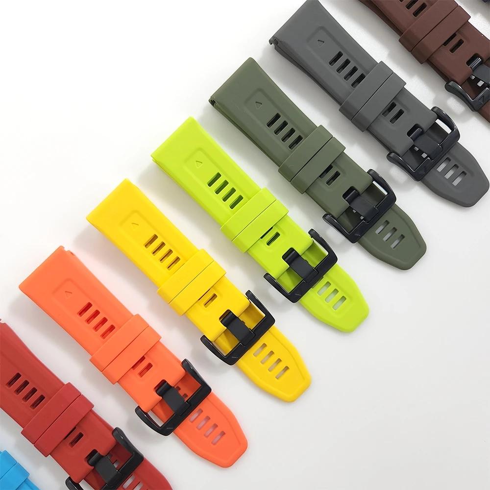 QuickFit 20mm 22mm 26mm Strap for Garmin Epix Gen 2 Silicone Band for Garmin Fenix 8 51mm 47mm 43mm 7 7X 5Plus 6XPro Enduro 2 Bracelet Watchband
